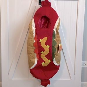 Brand new Hot Dog costume for baby. Has room for warm clothes underneath.